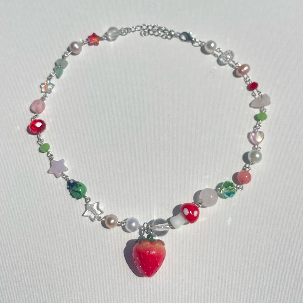 Strawberry choker necklace